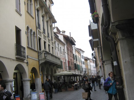Pordenone, staro mestno jedro, ulica Vitorio Emanuelle